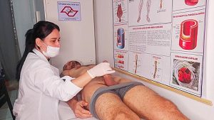 Erection In Front Of The Nurse: Hot Brazilian Brunette