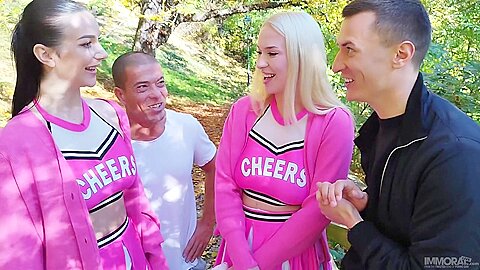 Busty Cheerleaders Cuckold Their Pervert Coach – Lady Gang & Vera Jawr | Big Tits, MILF, Cuckold